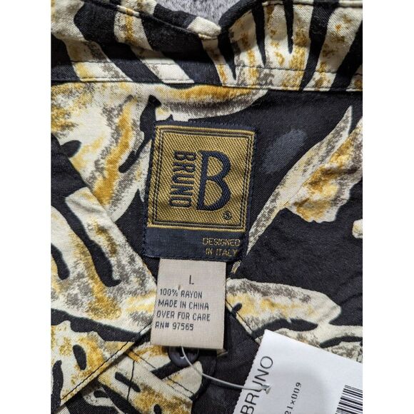 NWT Bruno Short Sleeve Button Up Hawaiian Shirt Men's Size Large - Picture 3 of 9